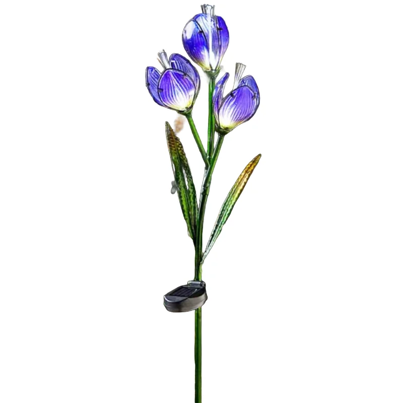 SM221630 Solar Powered Plastic PP Glass Flower Stake Light_2