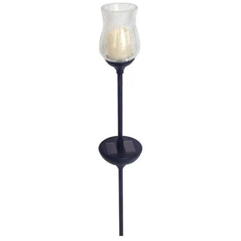 SM221631 Plastic PP Cracked Glass Solar Garden Tabletop Lamp_2