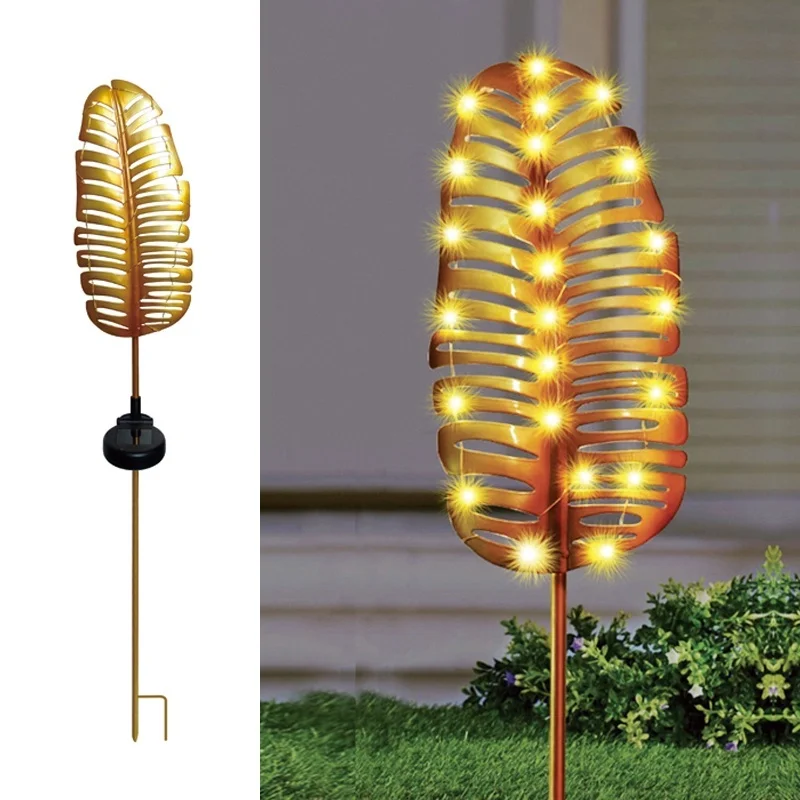 SM221653 24LED Metal Iron Leaf Solar Stake Light
