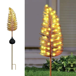 SM221654 48LED Metal Iron Leaf Solar Stake Light