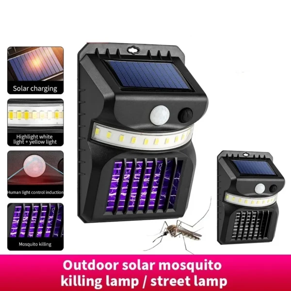SM22338 ABS Plastic Solar Sensor Wall Lamp for Mosquito Killing_2