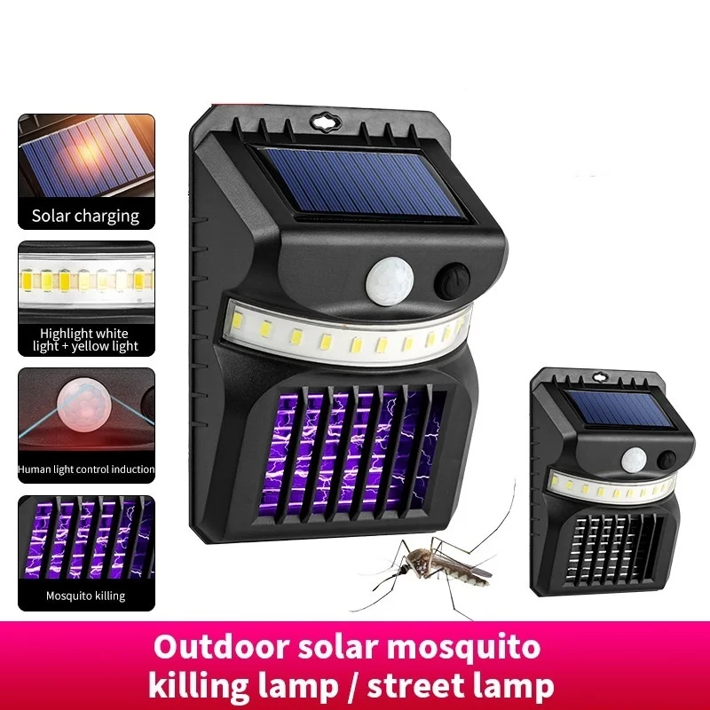 SM22338 ABS Plastic Solar Sensor Wall Lamp for Mosquito Killing_2