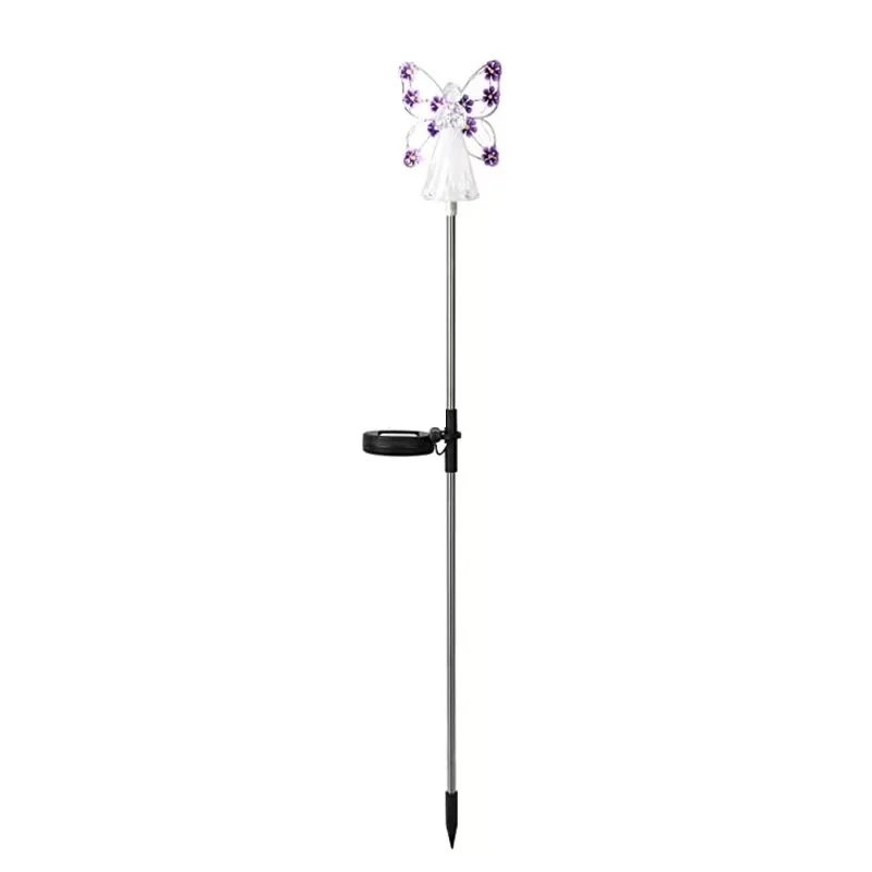SM22512 Set of 2 Glass Solar Angel Garden Stake Lights_4
