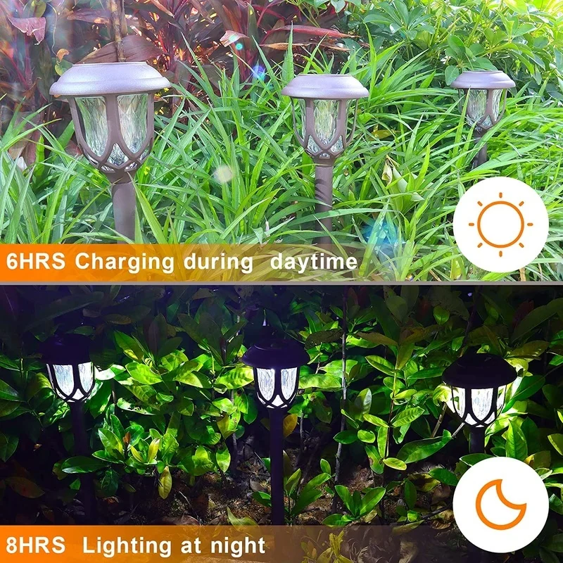 SM22529 Set of 10 ABS Plastic Solar Pathway Stake Light Lanterns_2