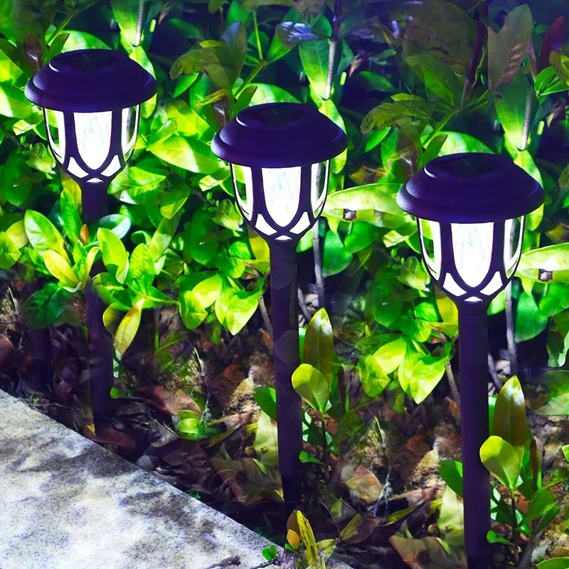 SM22529 Set of 10 ABS Plastic Solar Pathway Stake Light Lanterns_3