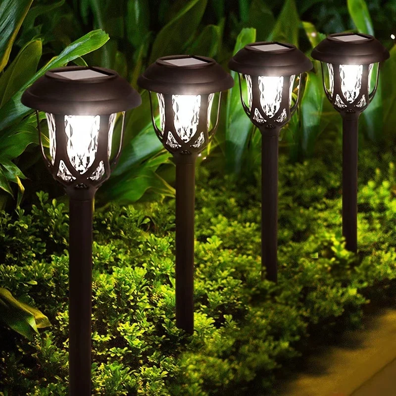 SM22529 Set of 10 ABS Plastic Solar Pathway Stake Light Lanterns_5
