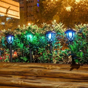 SM22529 Set of 10 ABS Plastic Solar Pathway Stake Light Lanterns_6