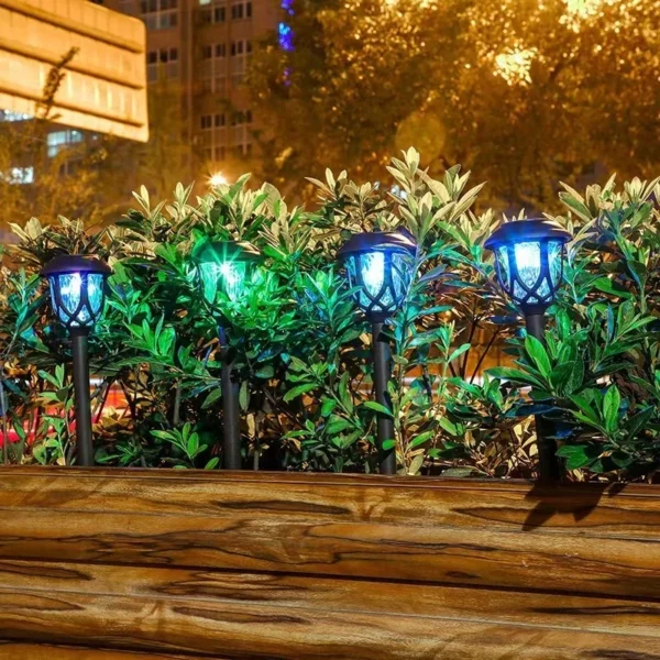 SM22529 Set of 10 ABS Plastic Solar Pathway Stake Light Lanterns_6