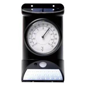 SM22536 ABS Plastic Solar Sensor Wall Light with Thermometer