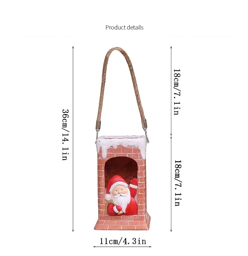 SM22546 Santa Claus Resin Statue Christmas Decoration with Solar Lights, Freestanding Light_7