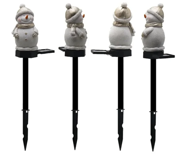 SM22548 Solar Snowman Stake Light with Resin Statue_2