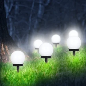 SM22563 Globe Solar Stake Light Set, 8pcs, Plastic PP
