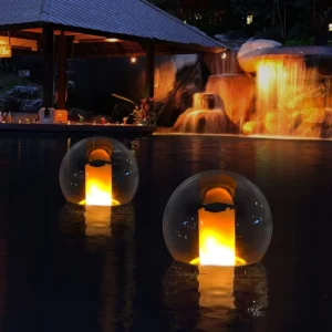 SM22587 ABS Plastic Floating Solar Flame Globe
