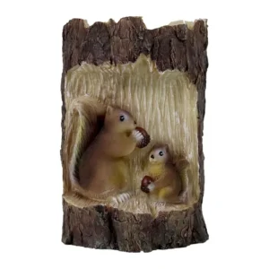 SM22705 Solar Squirrel Resin Statue Garden Freestanding Animal Light