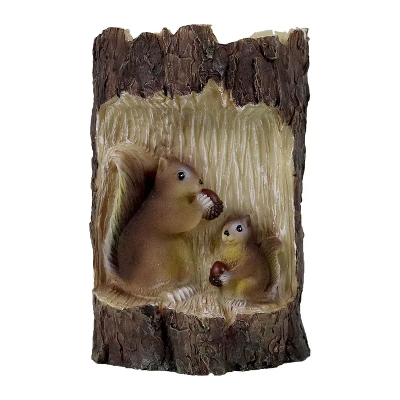 SM22705 Solar Squirrel Resin Statue Garden Freestanding Animal Light