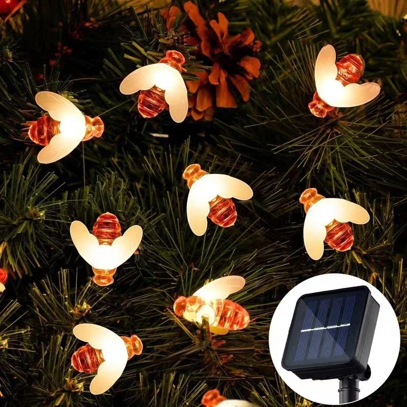 SM22713 Plastic PP Honeybee 30LED Solar Animal String Light_1_20251010_142404