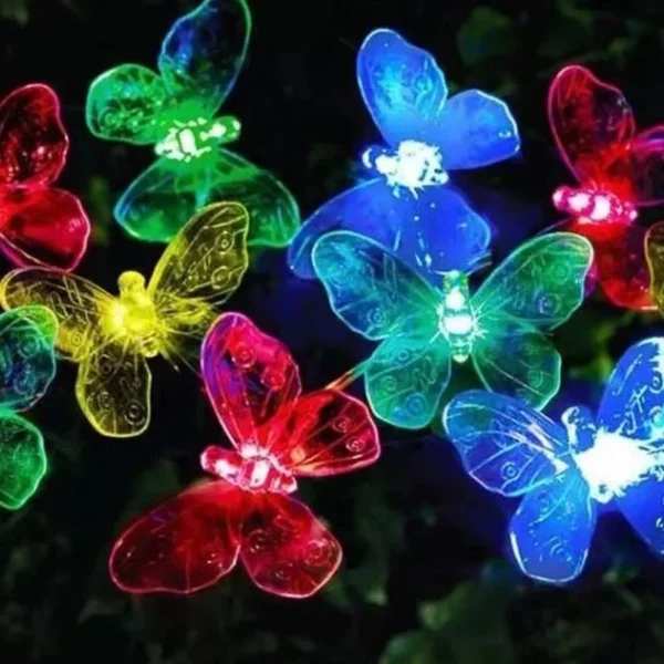 SM22714 20LED Solar Butterfly String Light Plastic PP Animal_3