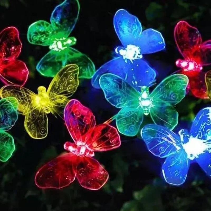 SM22714 20LED Solar Butterfly String Light Plastic PP Animal_3