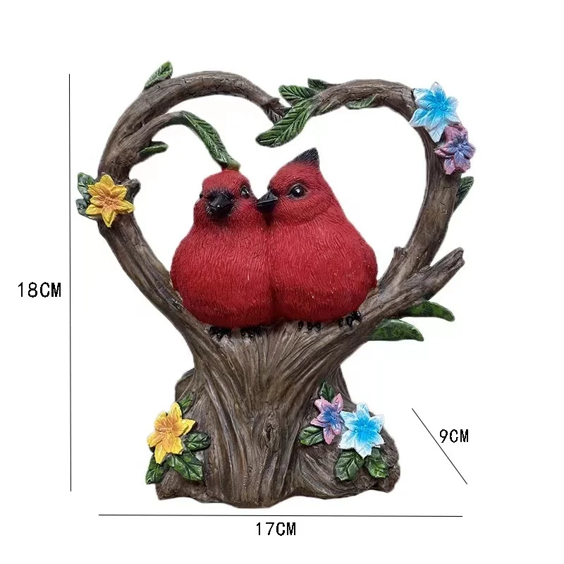 SM22730 Bird-Shaped Resin Statue Solar LED Freestanding Animal Light_5