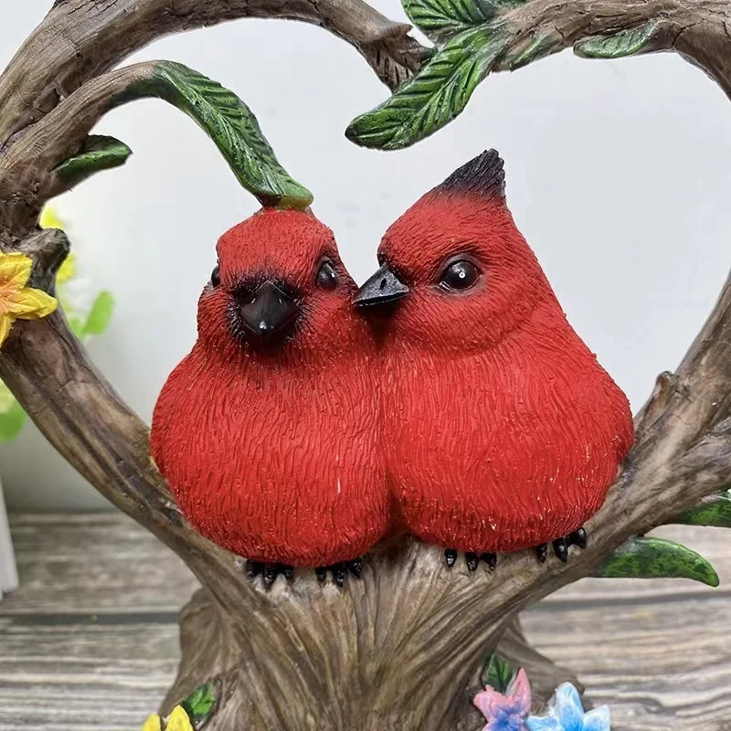 SM22730 Bird-Shaped Resin Statue Solar LED Freestanding Animal Light_6