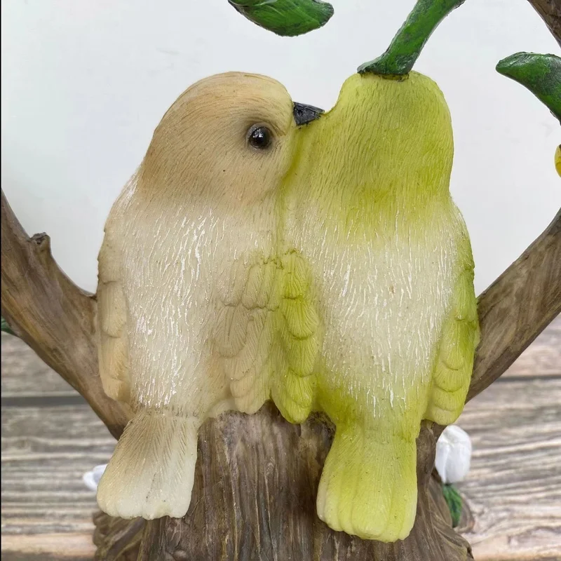 SM22730 Bird-Shaped Resin Statue Solar LED Freestanding Animal Light_7