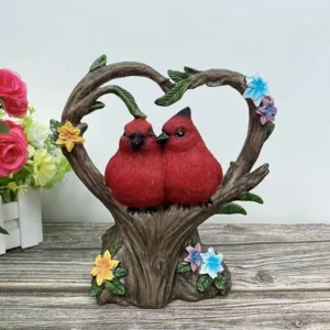 SM22730 Bird-Shaped Resin Statue Solar LED Freestanding Animal Light_9