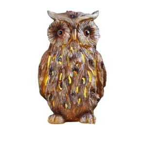 SM22785 Solar Owl Bird Resin Statue - Freestanding Garden Decoration Light Animal_2