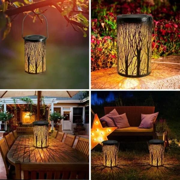 SM22803 Metal Iron Solar Hanging Lantern with Tree Pattern_3