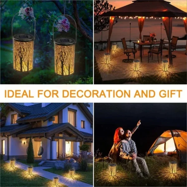 SM22803 Metal Iron Solar Hanging Lantern with Tree Pattern_4