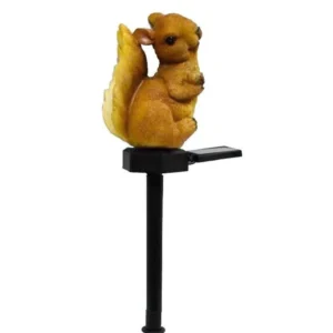 SM22815 Solar LED Resin Squirrel Statue Freestanding Animal Light_5