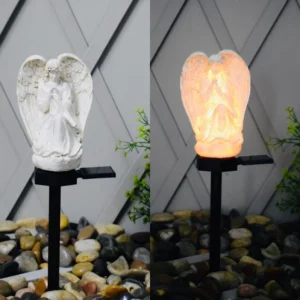 SM22818 Angel Resin Statue Solar LED Freestanding Light_4