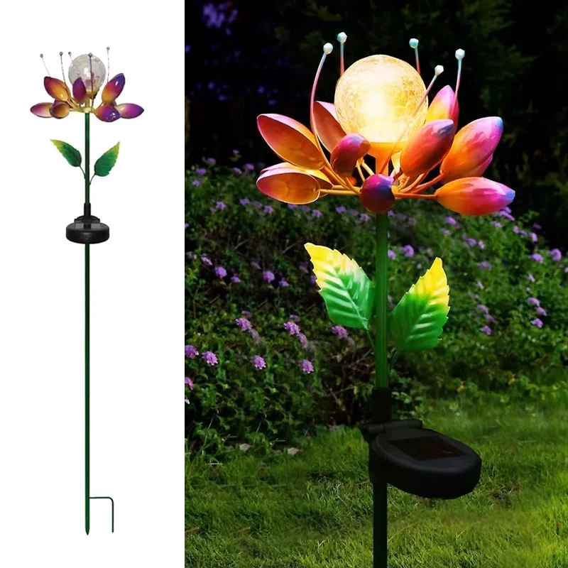 SM22843 Solar Spinner Garden Stake Light with Metal Iron Design
