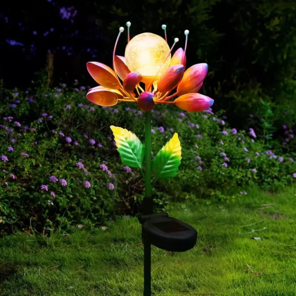 SM22843 Solar Spinner Garden Stake Light with Metal Iron Design_2