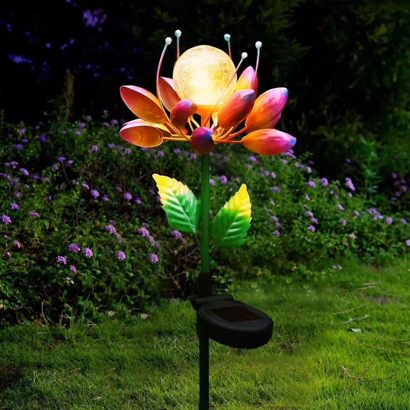 SM22843 Solar Spinner Garden Stake Light with Metal Iron Design_2