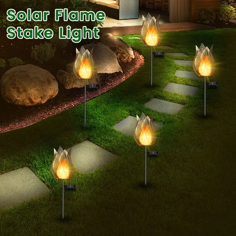 SM22849 Solar Flame Stake Light with Metal Iron_12