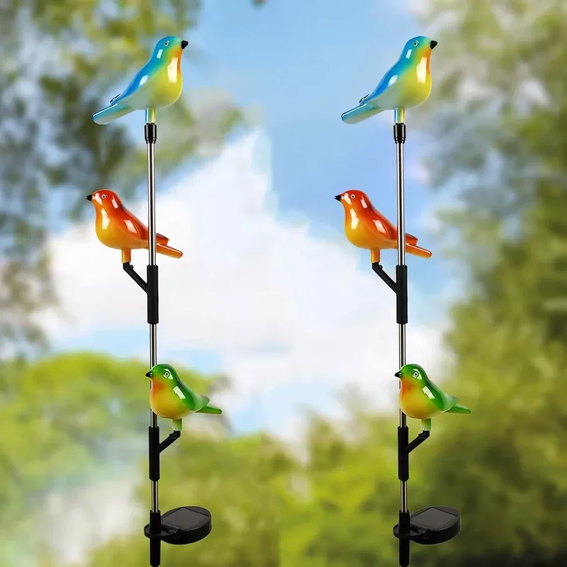 SM22851 Multi-Color Plastic PS Funny Birds Animal Solar Stake Light_3