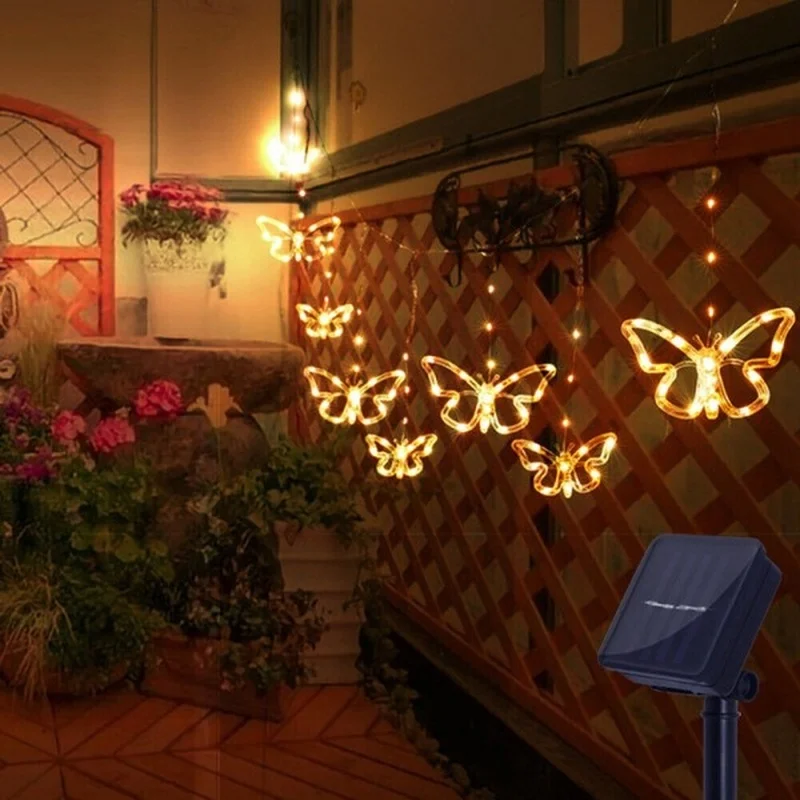 SM22899 Plastic PS Solar Butterfly Fairy String Light Animal_3
