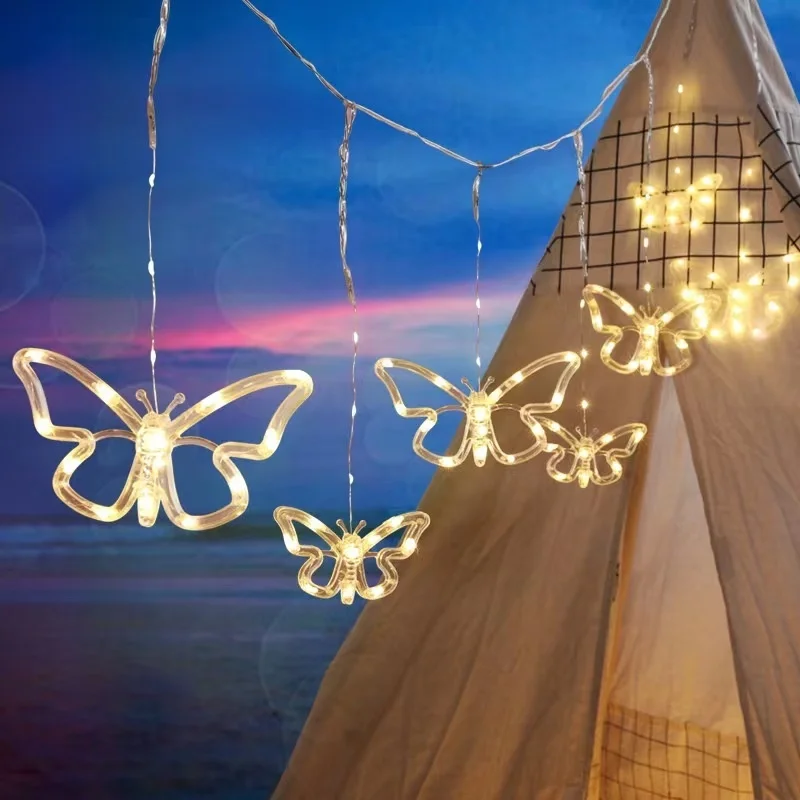 SM22899 Plastic PS Solar Butterfly Fairy String Light Animal_4