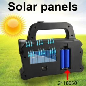 SM22927 ABS Plastic Solar Rechargeable COB Tabletop Work Lamp_2