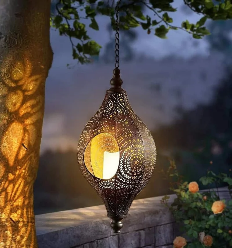 SM22949 Solar Hanging Metal Iron Lantern_2
