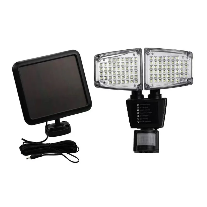 SM22988 ABS Plastic 100 LED Solar Motion Sensor Wall Light_2