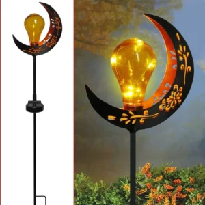 SM230004 Metal Iron Solar Flame Stake Light