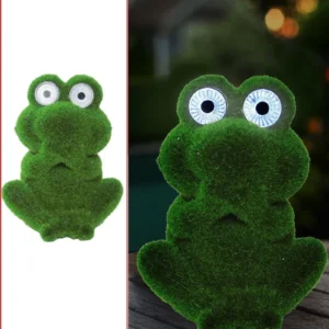 SM23014 Solar Powered Resin Garden Frog Statue with Freestanding Light