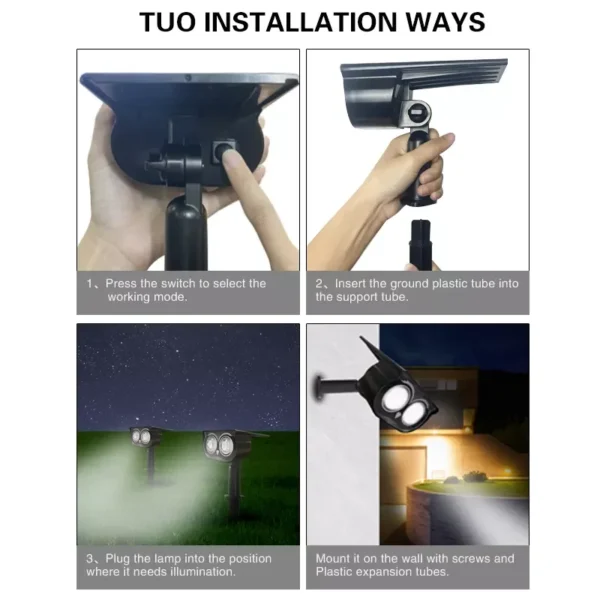 SM23026 ABS Plastic 2-in-1 Solar Garden Stake Light with Owl, Globe, and Leaf Design