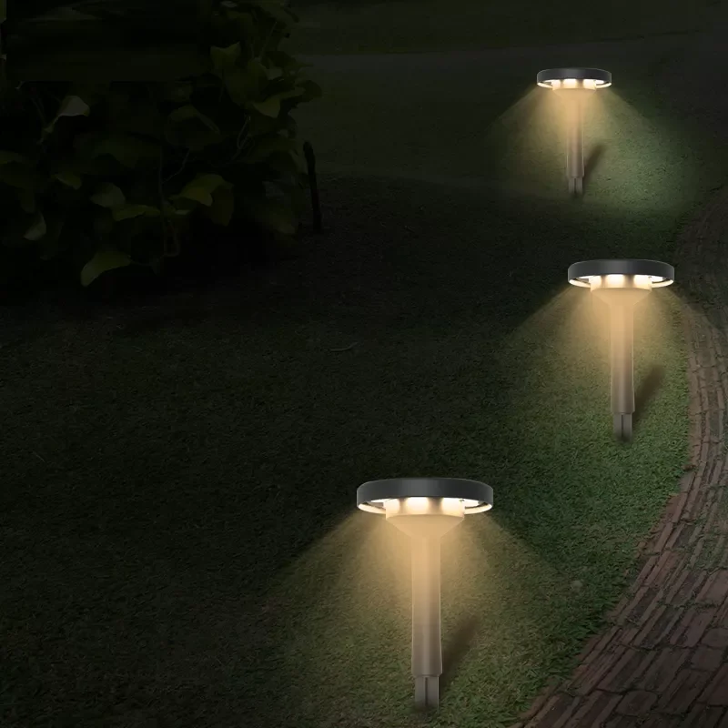 SM23027 ABS Plastic Solar Garden Stake Light Globe Disk Bulb