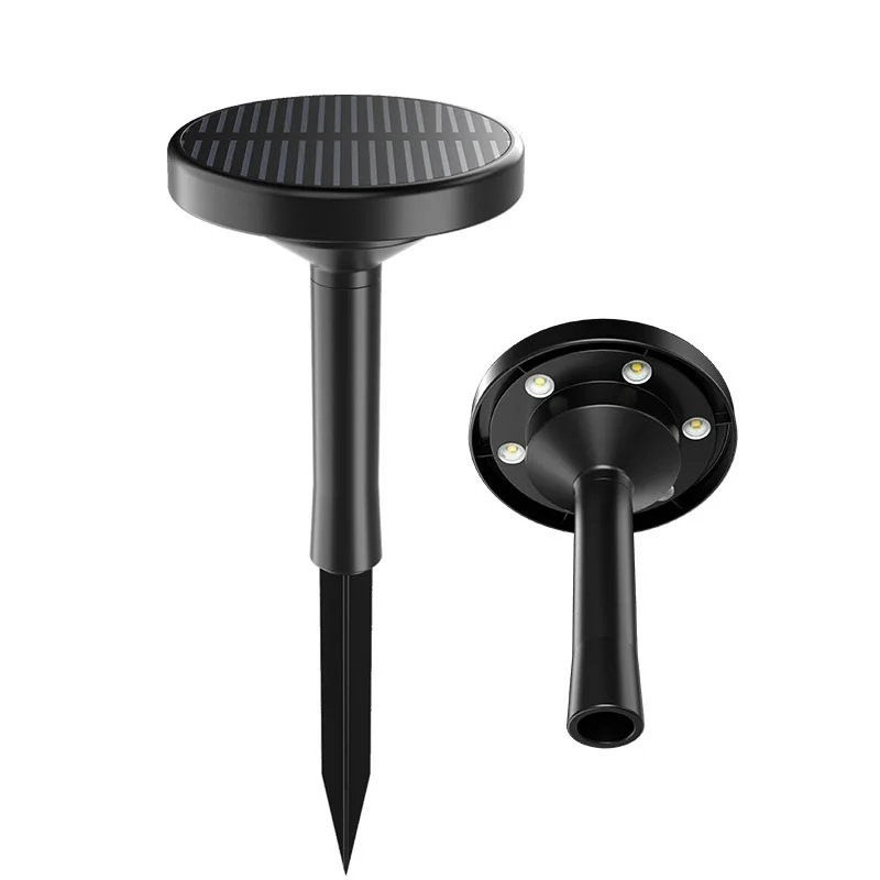 SM23027 ABS Plastic Solar Garden Stake Light Globe Disk Bulb_3