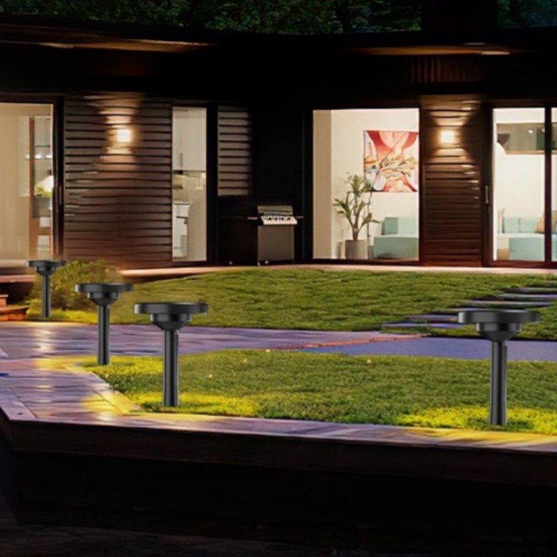 sm23027 abs plastic solar garden stake light globe disk bulb