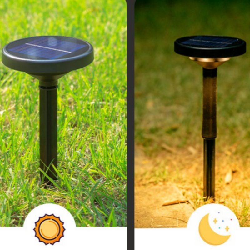 sm23027 abs plastic solar garden stake light globe disk bulb