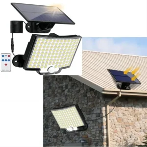 SM231060 ABS Plastic Solar Motion Sensor Wall Light with Remote Control