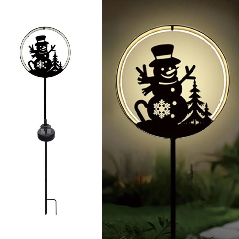 SM231132 Metal Iron Solar Christmas Strip Stake Light_3
